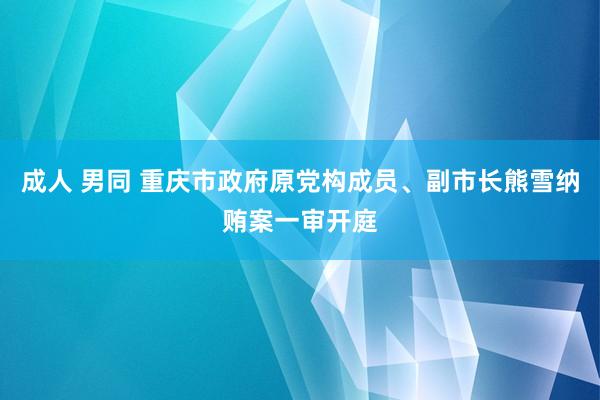 成人 男同 重庆市政府原党构成员、副市长熊雪纳贿案一审开庭