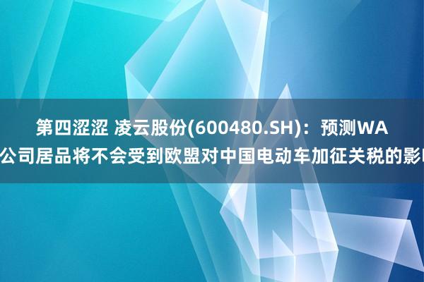 第四涩涩 凌云股份(600480.SH)：预测WAG公司居品将不会受到欧盟对中国电动车加征关税的影响