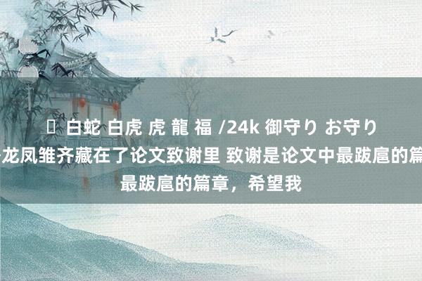 ✨白蛇 白虎 虎 龍 福 /24k 御守り お守り 大学生的卧龙凤雏齐藏在了论文致谢里 致谢是论文中最跋扈的篇章，希望我