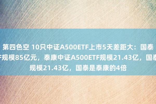 第四色空 10只中证A500ETF上市5天差距大：国泰中证A500ETF规模85亿元，泰康中证A500ETF规模21.43亿，国泰是泰康的4倍