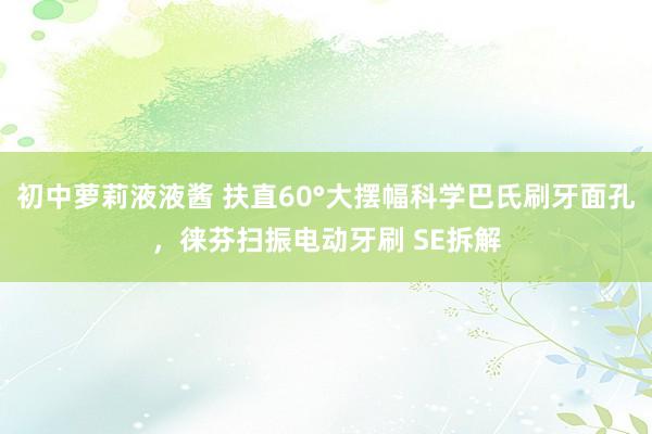 初中萝莉液液酱 扶直60°大摆幅科学巴氏刷牙面孔，徕芬扫振电动牙刷 SE拆解