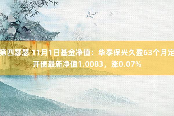 第四瑟瑟 11月1日基金净值：华泰保兴久盈63个月定开债最新净值1.0083，涨0.07%