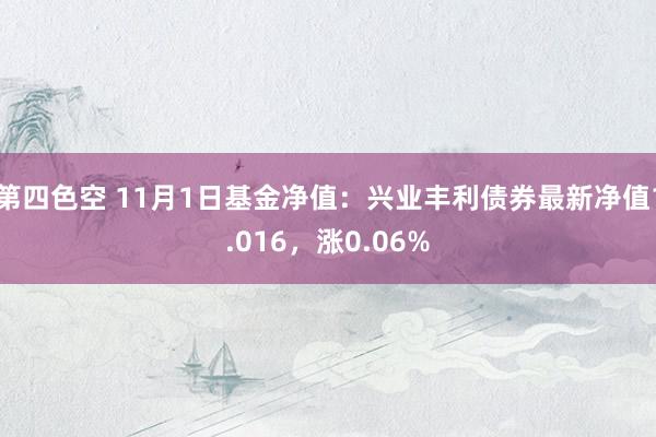 第四色空 11月1日基金净值：兴业丰利债券最新净值1.016，涨0.06%