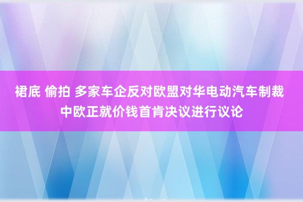 裙底 偷拍 多家车企反对欧盟对华电动汽车制裁 中欧正就价钱首肯决议进行议论