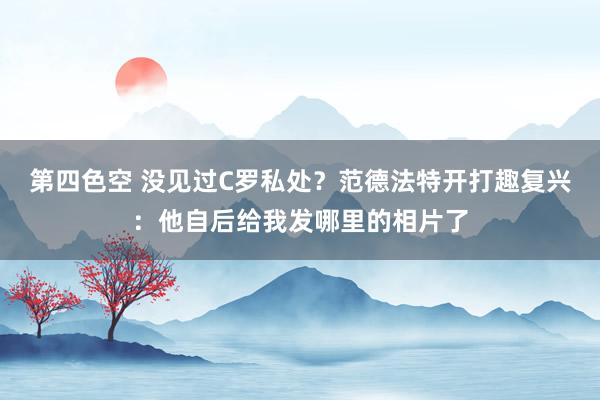 第四色空 没见过C罗私处？范德法特开打趣复兴：他自后给我发哪里的相片了