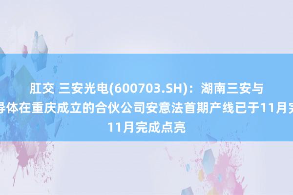 肛交 三安光电(600703.SH)：湖南三安与意法半导体在重庆成立的合伙公司安意法首期产线已于11月完成点亮