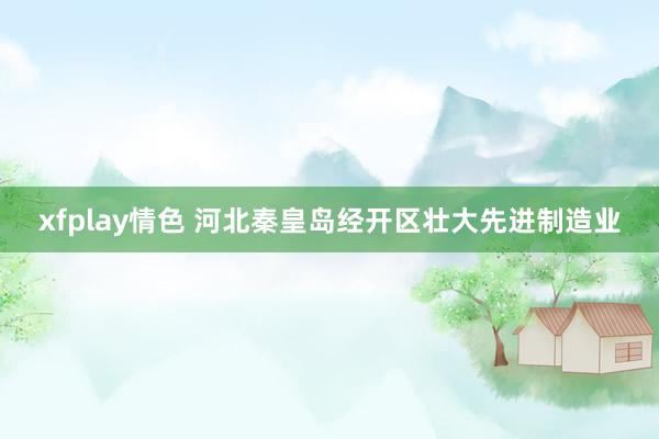 xfplay情色 河北秦皇岛经开区壮大先进制造业