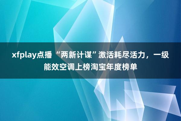 xfplay点播 “两新计谋”激活耗尽活力，一级能效空调上榜淘宝年度榜单