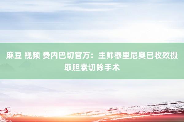 麻豆 视频 费内巴切官方：主帅穆里尼奥已收效摄取胆囊切除手术