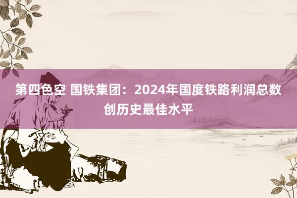 第四色空 国铁集团：2024年国度铁路利润总数创历史最佳水平