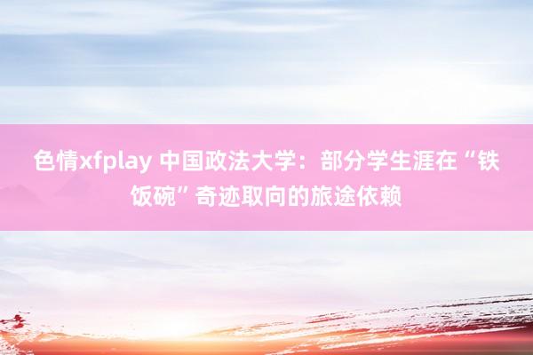 色情xfplay 中国政法大学：部分学生涯在“铁饭碗”奇迹取向的旅途依赖