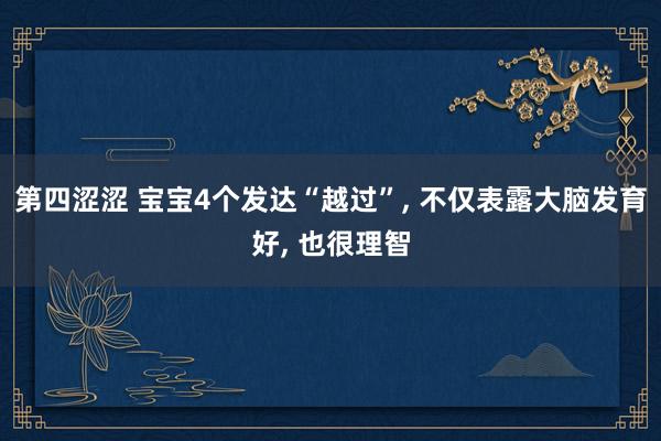 第四涩涩 宝宝4个发达“越过”， 不仅表露大脑发育好， 也很理智