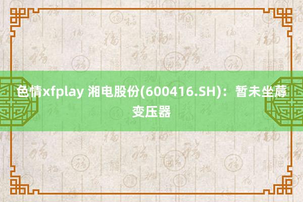 色情xfplay 湘电股份(600416.SH)：暂未坐蓐变压器